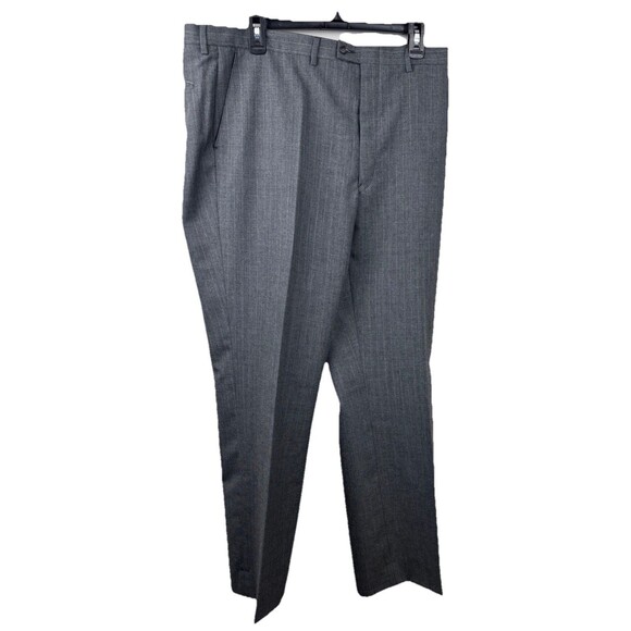 Vittorio Rex Grey/Gray Striped Suit. Coat 44R. Pants 38x30. Made In Italy. Nice - Picture 8 of 11